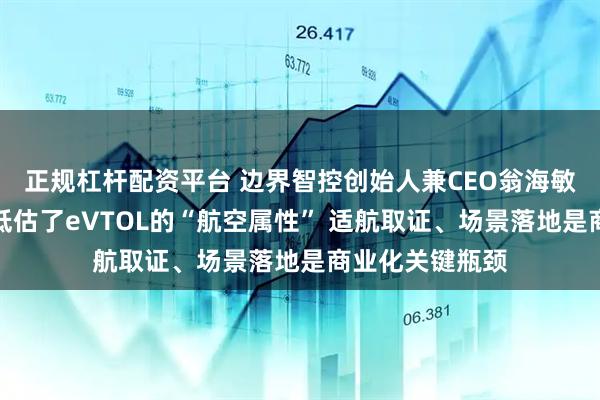 正规杠杆配资平台 边界智控创始人兼CEO翁海敏:很多新玩家低估了eVTOL的“航空属性” 适航取证、场景落地是商业化关键瓶颈